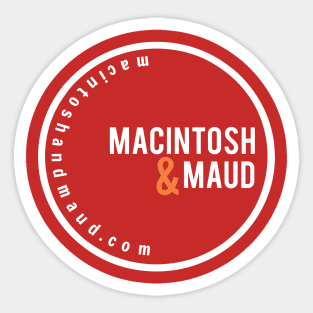 Macintosh & Maud Logo - Orange Ampersand Sticker